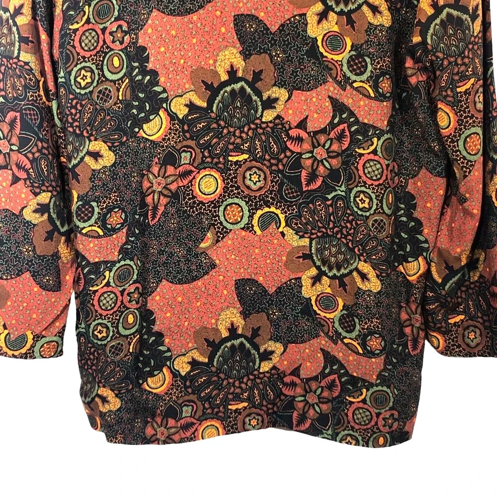 Portfolio‎ Australia Womens 12/US 8 Blazer Rayon Lined Earth Tones Pockets Boxy